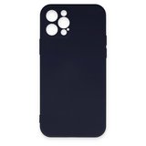 İphone 12 Pro Max Kılıf Nano İçi Kadife Silikon - Lacivert