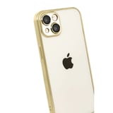 Apple Uyumlu İphone 15 Razer Lensli Silikon - Gold