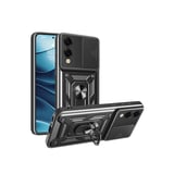 Samsung Uyumlu Galaxy S25 Edge Pars Lens Yüzüklü Silikon - Siyah