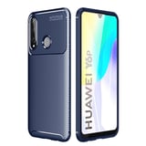 Huawei Y6p Kılıf Auto Focus Karbon Kapak - Lacivert