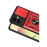 Samsung Uyumlu Galaxy A07 4g Pars Lens Yüzüklü Silikon - Kırmızı