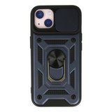 İphone 14 Kılıf Pars Lens Yüzüklü Silikon - Lacivert