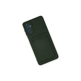 Samsung Galaxy A14 4g Kılıf Kelvin Kartvizitli Silikon - Koyu Yeşil