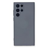 Samsung Galaxy S22 Ultra Kılıf Nano İçi Kadife Silikon - Gri