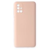 Samsung Galaxy M31s Kılıf Nano İçi Kadife Silikon - Pudra