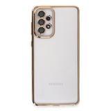 Samsung Galaxy A53 5g Kılıf Razer Lensli Silikon - Gold
