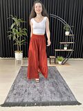 ESPOİRPLUS KADIN KİRİMİT RENK BÜZGÜLÜ LİKRALI DOKUMA PANTOLON ETEK