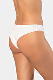 Türen Kadın Lazer Kesim Pamuklu Brazilian Külot 908/Beyaz