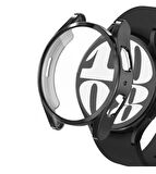 Galaxy Watch 6 - 44mm Akıllı Saat Uyumlu Önü Kapalı Tam Koruma Silikon Kılıf