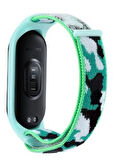 Xiaomi Mi Band 7 Uyumlu Kumaş Cırtlı Kamuflaj Kordon