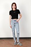 Kadın Lyc Lazer Kesim Skinny Jean