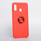 Samsung Galaxy A30 Kılıf Yüzüklü Şık Premium Silikon Kapak RCV/Ravel