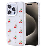 iPhone 15 Pro Kılıf Şeffaf Yapılı Sert Mini 3D Figürlü Şık Silikon Kapak RCV/Kutup