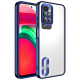 Redmi 10 Uyumlu Kenarları Parlak ve Logo Detaylı Şık Esnek Silikon Kapak RCV/Omega