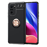 Redmi K40 Kılıf Yüzüklü Şık Premium Silikon Kapak RCV/Ravel