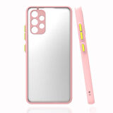 Samsung Galaxy A32 4G Kılıf Kenarları Renkli arkası Mat Rexa Premium Silikon Kapak