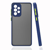 Samsung Galaxy A73 Kılıf Kenarları Renkli arkası Mat Rexa Premium Silikon Kapak