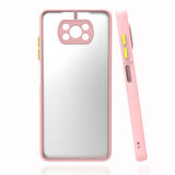 Poco X3 Kılıf Kenarları Renkli arkası Mat Rexa Premium Silikon Kapak