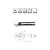 MTE Makina Takım 25.0 mm HSS DIN 335/C 3 Ağızlı Silindirik Saplı Havşa Freze - 90° - B00313122500