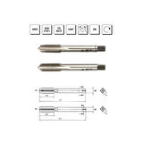 MTE Makina Takım 1/2" HSS DIN 2181 USA İnce Vidalı 2'li Takım Kılavuzu - UNF (El Kılavuzu) - B00102061270