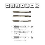 MTE Makina Takım M14 HSS DIN 352 Metrik Normal Vidalı 3'lü Takım Kılavuzu (El Kılavuzu) - B00100041400