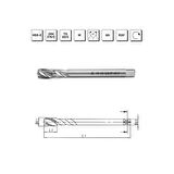 MTE Makina Takım M20 HSS - E DIN 376/C Metrik Normal Vidalı Helis Kanallı Makina Kılavuzu - B00105790263