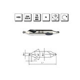 MTE Makina Takım 8 mm HSS DIN 333 / A Punta Matkap Ucu - FORM A - B00010010800