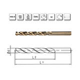 MTE Makina Takım 4.5 mm HSS-E DIN 338 Silindirik Saplı Matkap Ucu Altın Seri - B00005000450