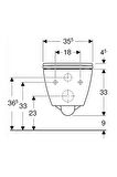 Smyle Square Rimfree Asma Klozet,Geberit Yavaş Kapak 501.668.00.1