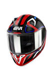 50.8 Racer Kapalı Kask Beyaz-kırmızı-siyah