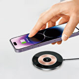 iphone samsung Uyumlu Magsafe PD 15W Hızlı Şarj Özellik|Wireless Şarj Aleti|360° Standlı Tasarım