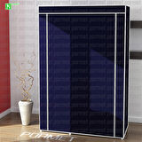 BEZ DOLAP METAL PROFİLLİ TEK YANDAN RAFLI LACİVERT RENK
