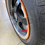 Sivri Sibop Kapağı Mermi Sibop Kapağı Araba Motosiklet Bisiklet Metal 4 lü Set Kırmızı