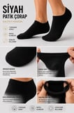 unisex siyah patik çorap 30 çift