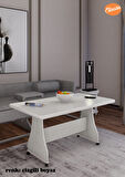 Eliusta Tekerlekli Mdf Masa %100 Mdf Orta Sehpa Salon Sehpa