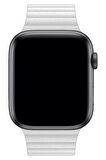 Megafox Apple Watch Seri 2/3/4/5/6/7/8/Se Suni Deri Loop Kordon 38-40-41 Mm Uyumlu 