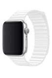 Megafox Apple Watch Seri 2/3/4/5/6/7/8/Se Suni Deri Loop Kordon 38-40-41 Mm Uyumlu 