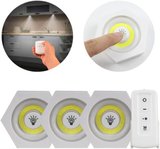 3 Lü Premium Kablosuz LED Dokunmatik Lamba Seti Köşeli Uzaktan Kumandalı Pilli Dekoratif Gece Işığı