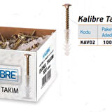 MADE KALİBRE DÜBEL PUL BAŞLI VİDALI   100 ADET