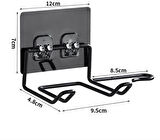 Fön Makine Askısı Siyah Yapışkanlı Fön Makine Tutucu