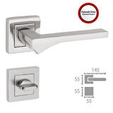 LOTUS NİKEL SATEN  KAPI KOLU KARE ROZETLİ WC (TK)