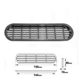 PLASTİK MENFEZ OVAL GRİ