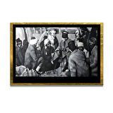 Gazi Mustafa Kemal Atatürk ÖZEL SERİ^# Miyrem  Design Cam Tablo Model: 34