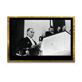 Gazi Mustafa Kemal Atatürk ÖZEL SERİ^# Miyrem  Design Cam Tablo Model: 152