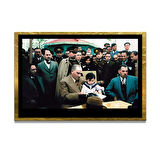 Gazi Mustafa Kemal Atatürk ÖZEL SERİ^# Miyrem  Design Cam Tablo Model: 459