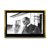 Gazi Mustafa Kemal Atatürk ÖZEL SERİ^# Miyrem  Design Cam Tablo Model: 468