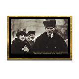 Gazi Mustafa Kemal Atatürk ÖZEL SERİ^# Miyrem  Design Cam Tablo Model: 494