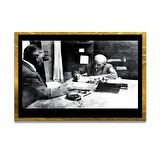 Gazi Mustafa Kemal Atatürk ÖZEL SERİ^# Miyrem  Design Cam Tablo Model: 515