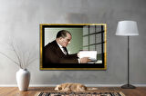 Gazi Mustafa Kemal Atatürk ÖZEL SERİ^# Miyrem  Design Cam Tablo Model: 634