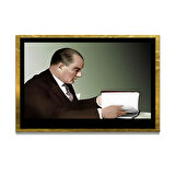Gazi Mustafa Kemal Atatürk ÖZEL SERİ^# Miyrem  Design Cam Tablo Model: 634